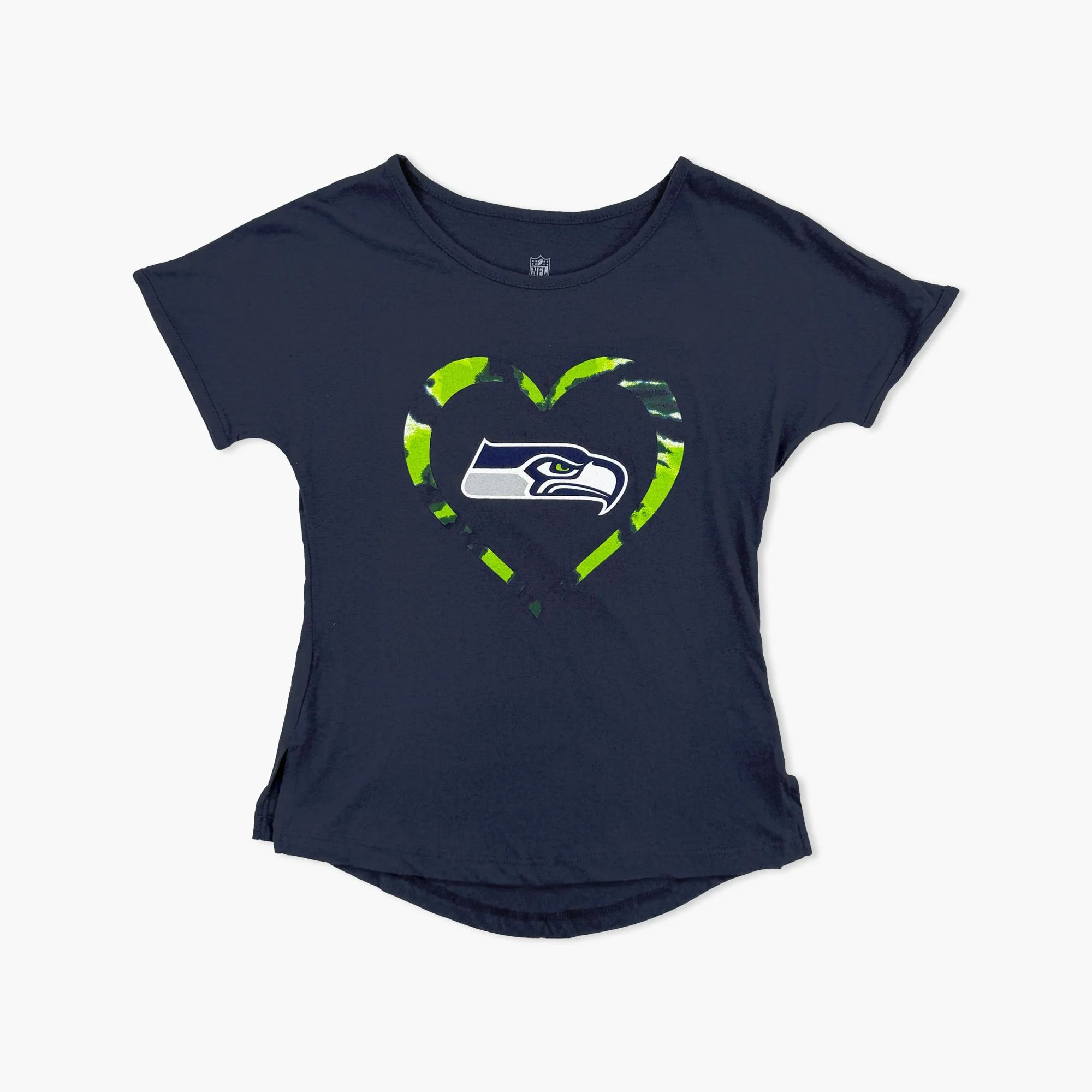 Seattle Seahawks Tie Dye Heart Youth T-Shirt