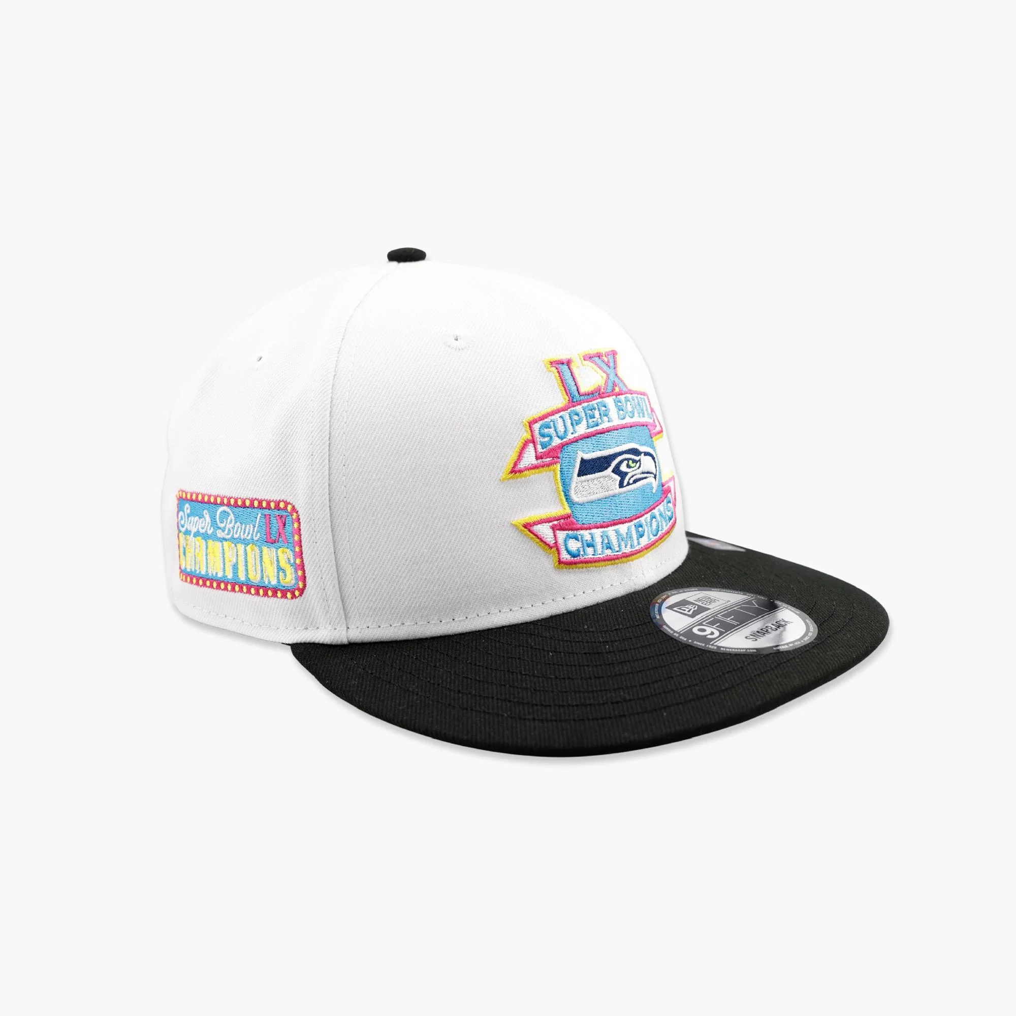 Seattle Seahawks Vintage Icons Super Bowl LX Champions White Snapback - Image 2
