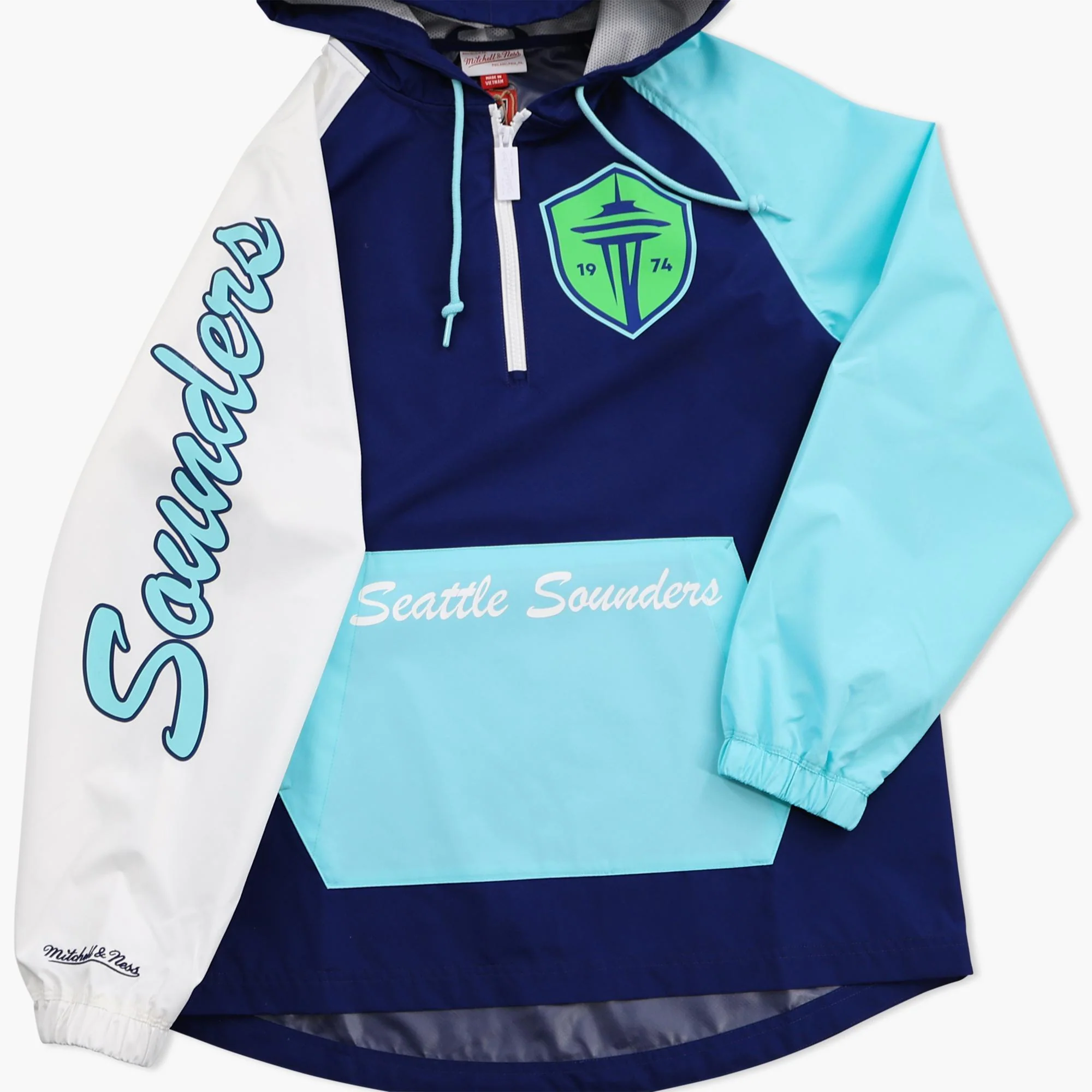 Seattle Sounders 1/4 Zip Anorak Windbreaker Jacket - Image 3