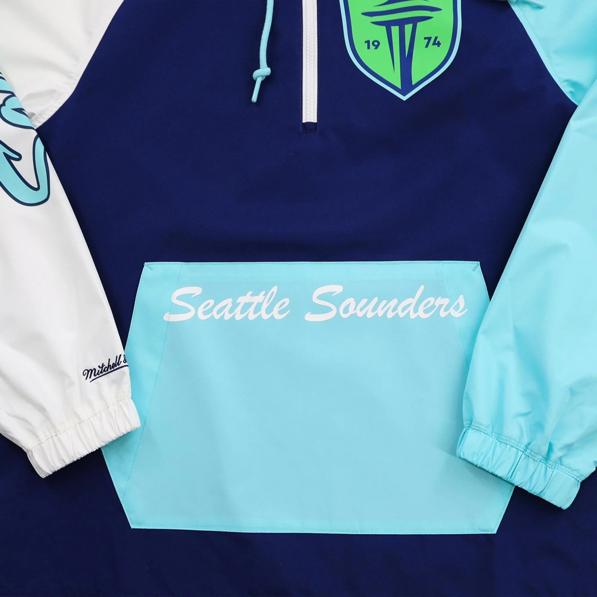 Seattle Sounders 1/4 Zip Anorak Windbreaker Jacket - Image 5