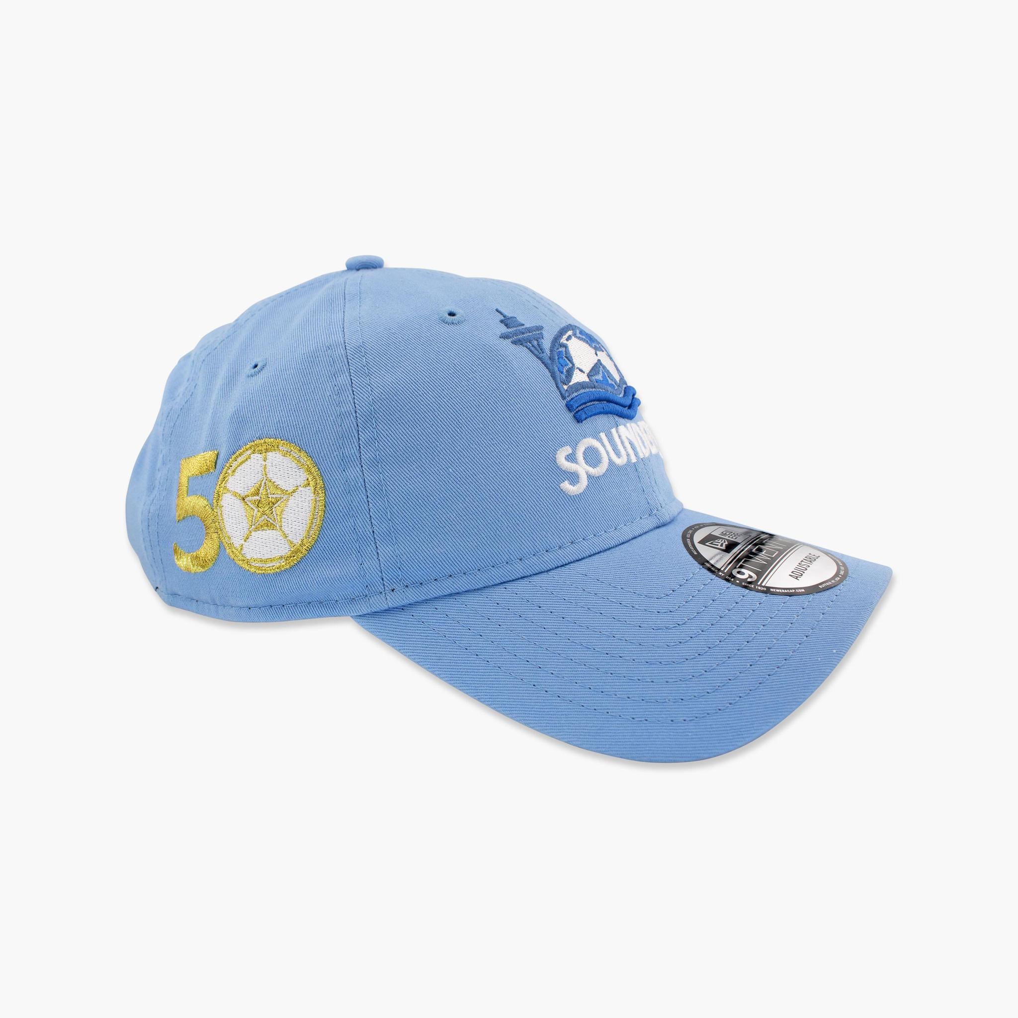 Seattle Sounders Light Blue Retro Logo Adjustable Hat - Image 2