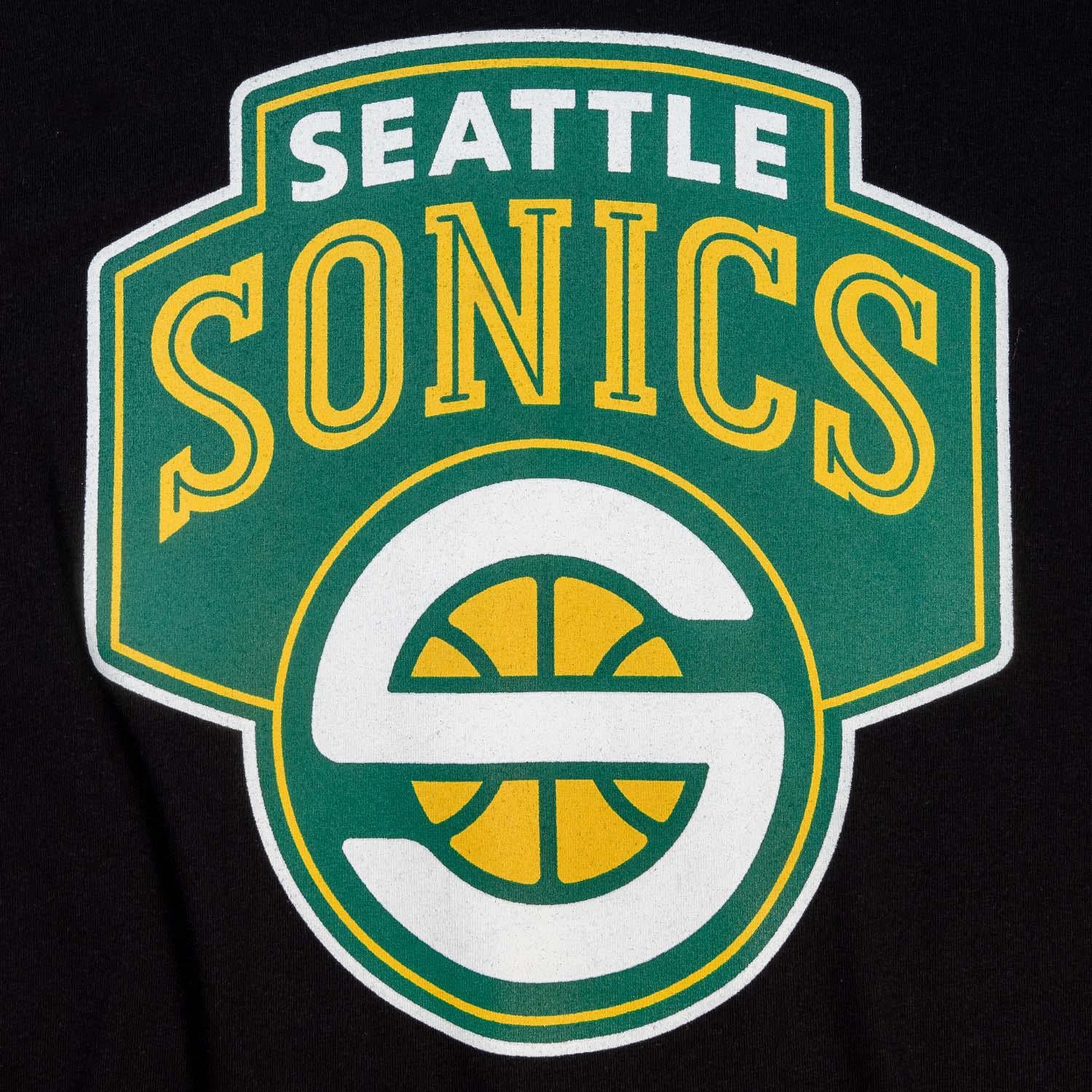 Seattle SuperSonics Black "S" Logo Premium T-Shirt - Image 2