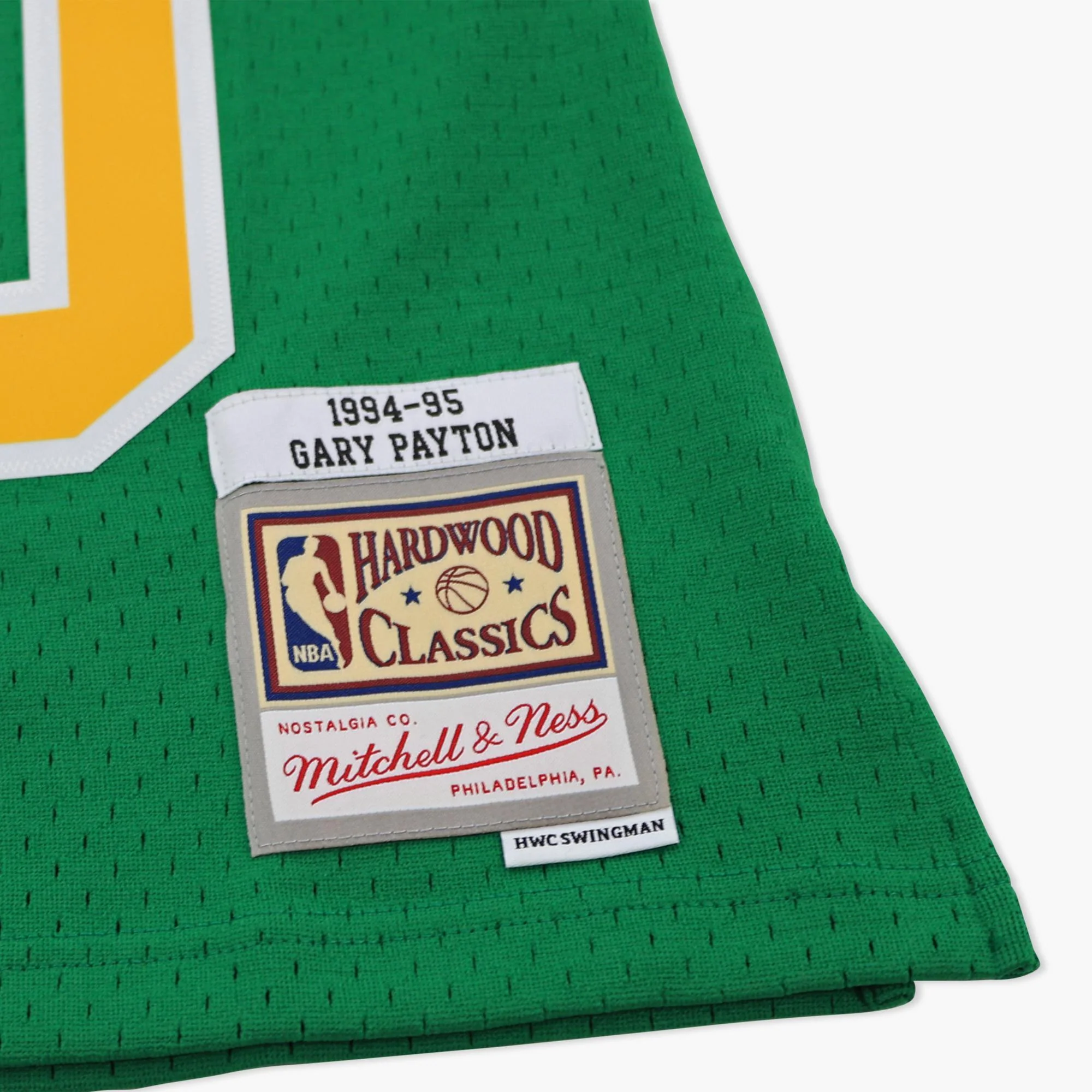 Seattle SuperSonics Gary Payton 1994 Green Swingman Jersey - Image 3
