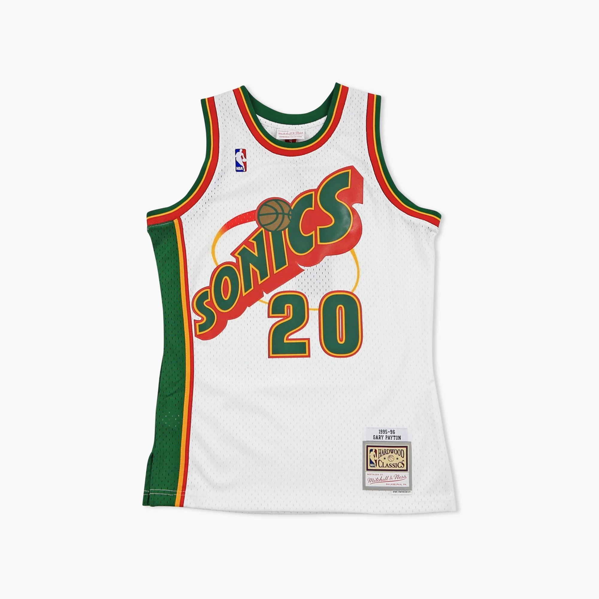 Seattle SuperSonics Gary Payton 1996 White Swingman Jersey - Image 2