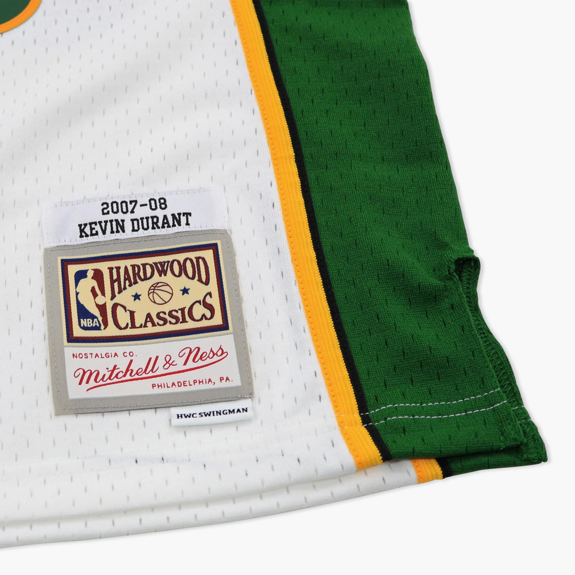 Seattle SuperSonics Kevin Durant 2007 White Swingman Jersey - Image 3