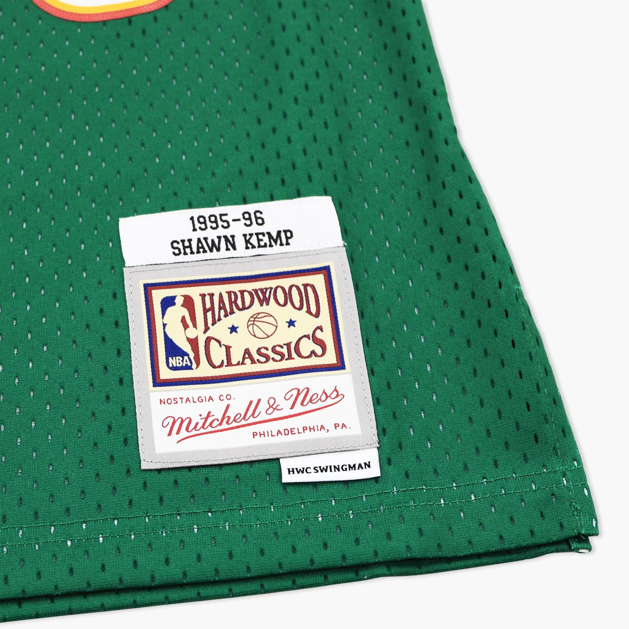 Seattle SuperSonics Shawn Kemp 1996 Green Swingman Jersey - Image 3