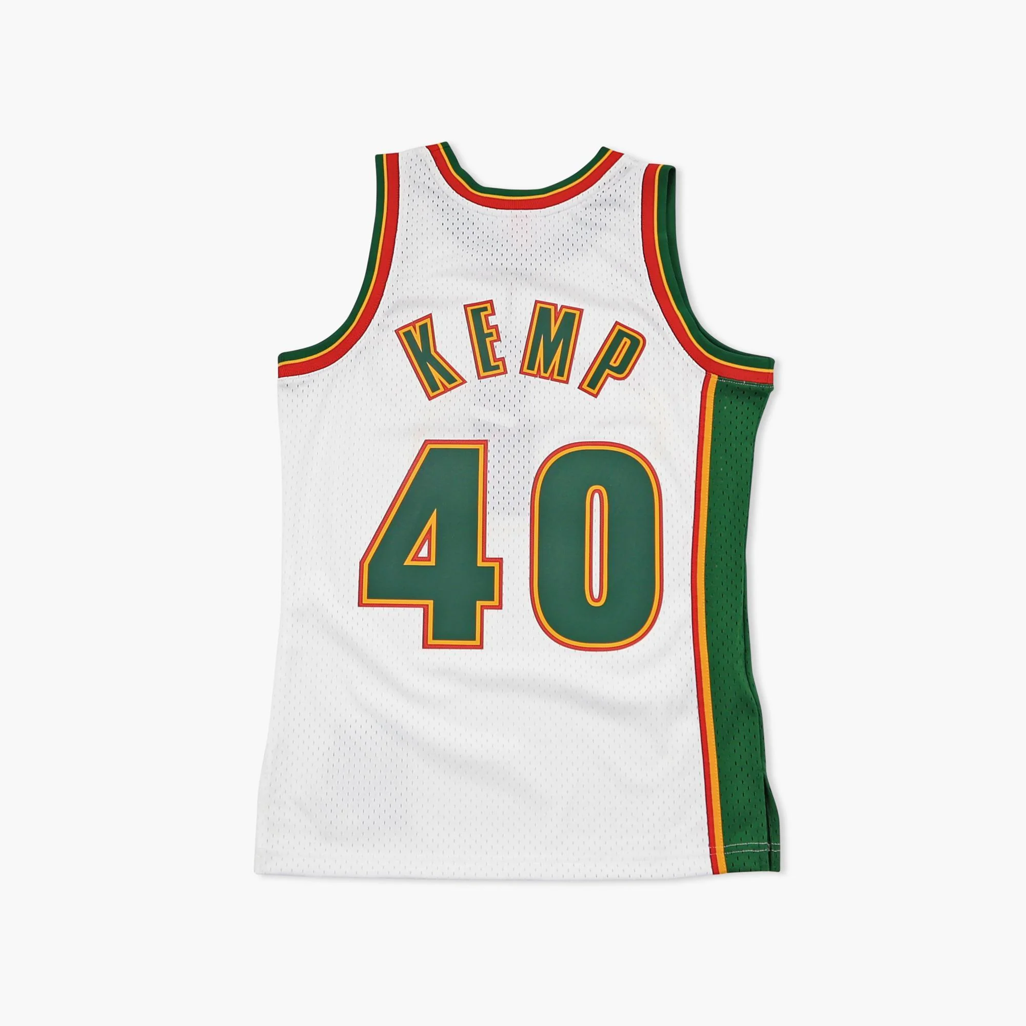 Seattle SuperSonics Shawn Kemp 1996 White Swingman Jersey - Image 4