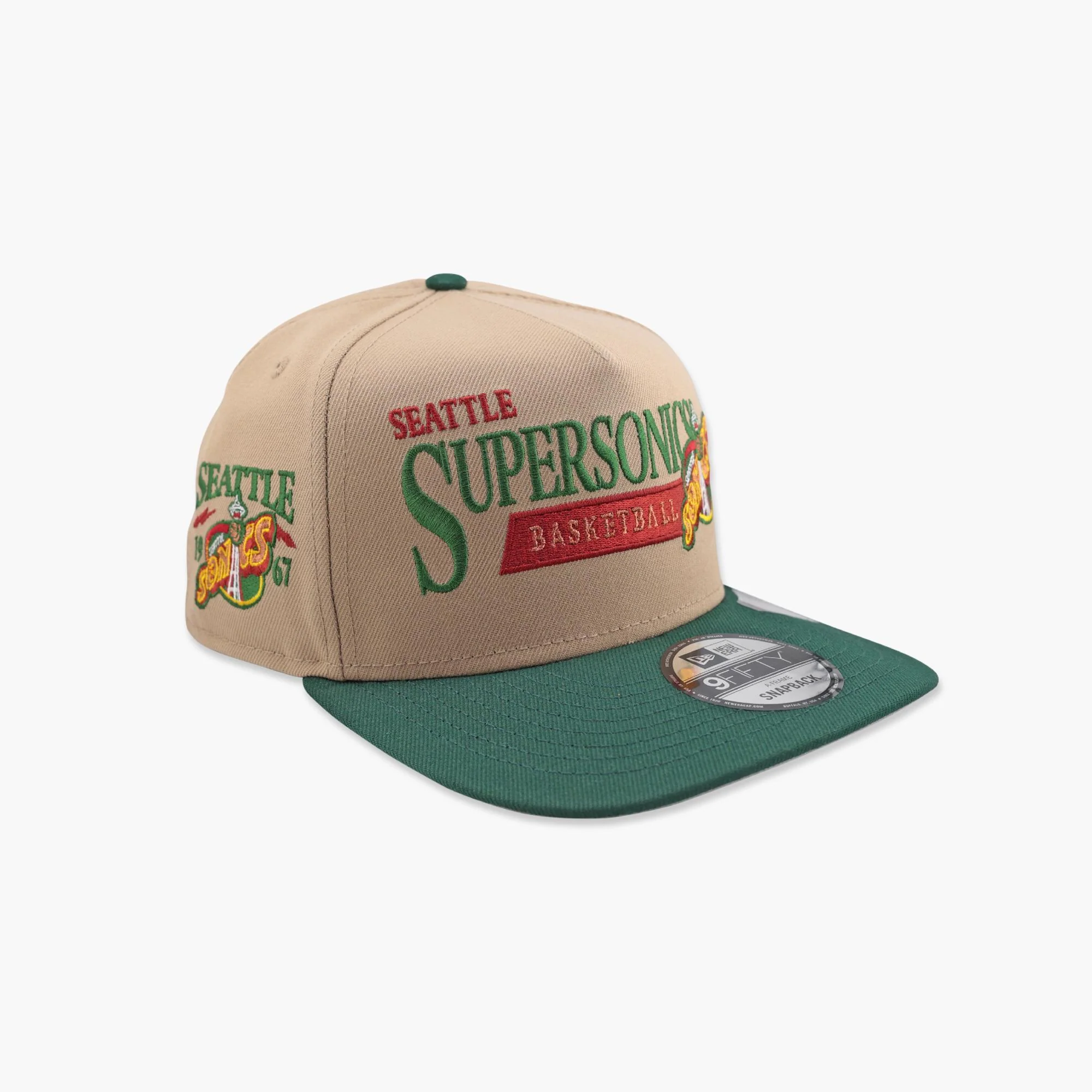 Seattle SuperSonics Two-Tone Linear Strike A-Frame Snapback - Image 2