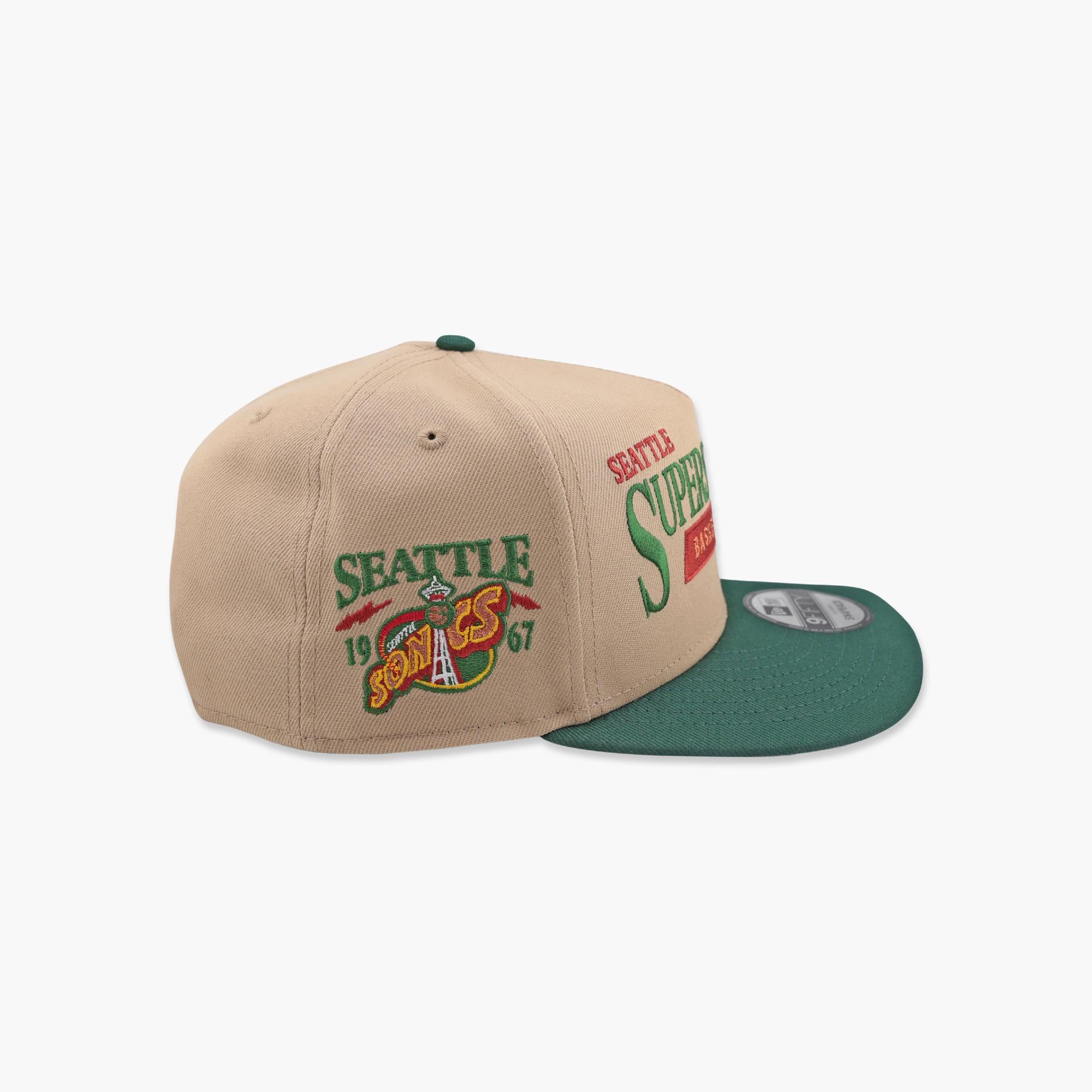 Seattle SuperSonics Two-Tone Linear Strike A-Frame Snapback - Image 4