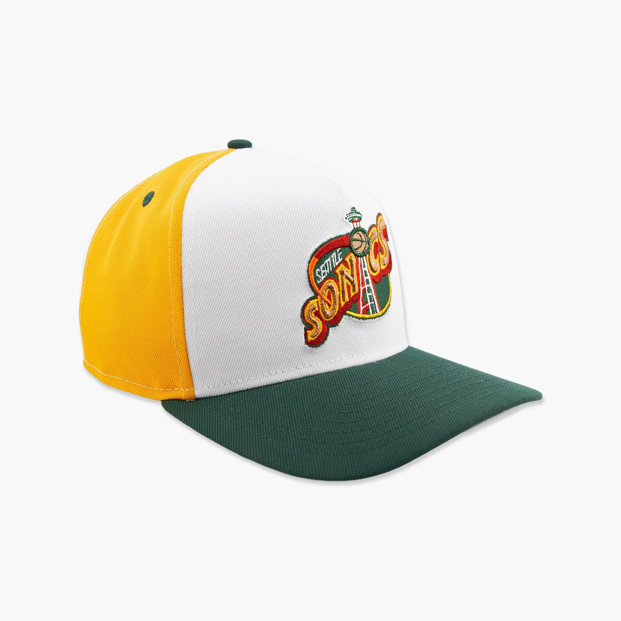 Seattle SuperSonics White Gold Rush Snapback Hat - Image 2