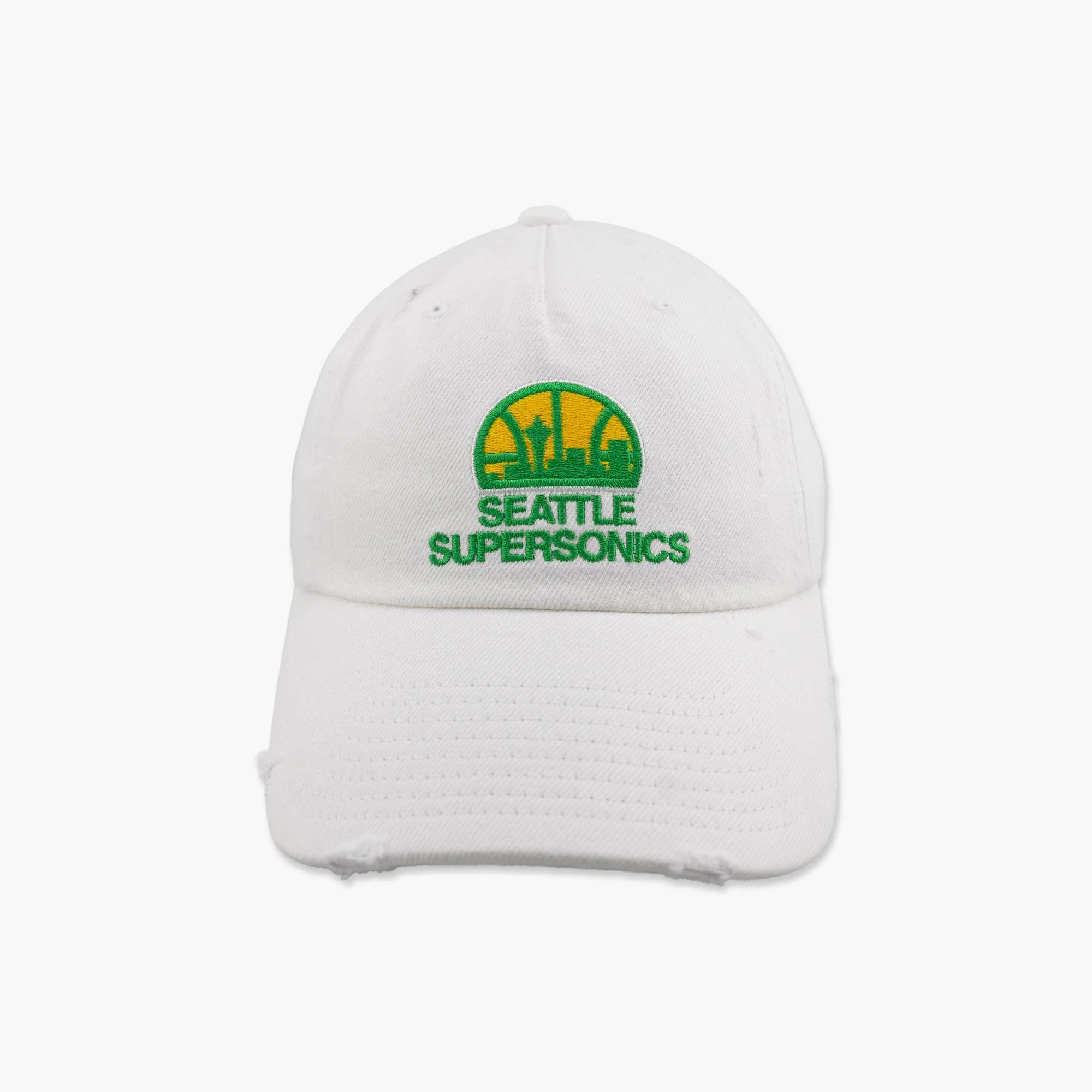 Seattle SuperSonics Whiteout Distressed Adjustable Hat