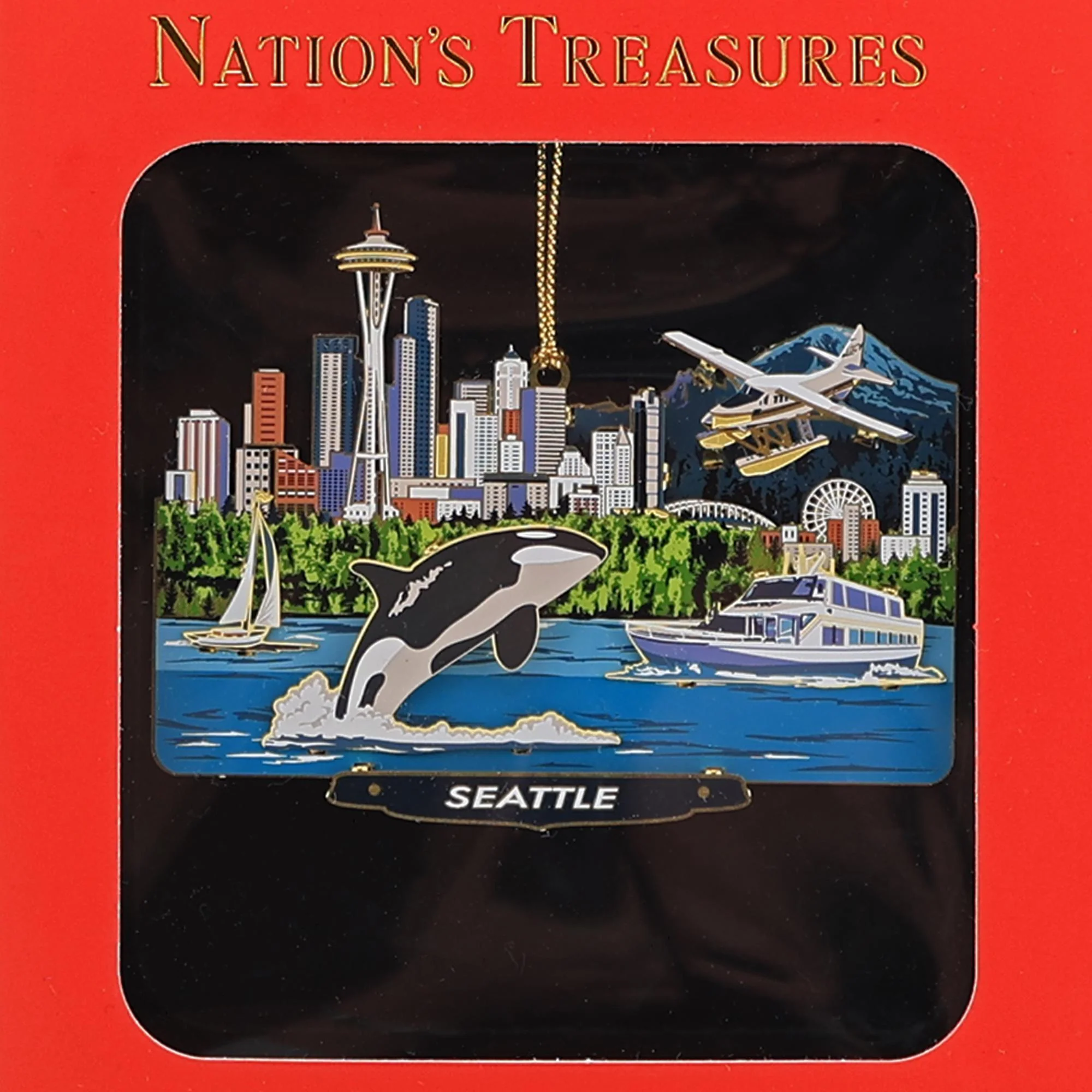 Seattle Waterfront Multi-Layer Ornament - Image 2