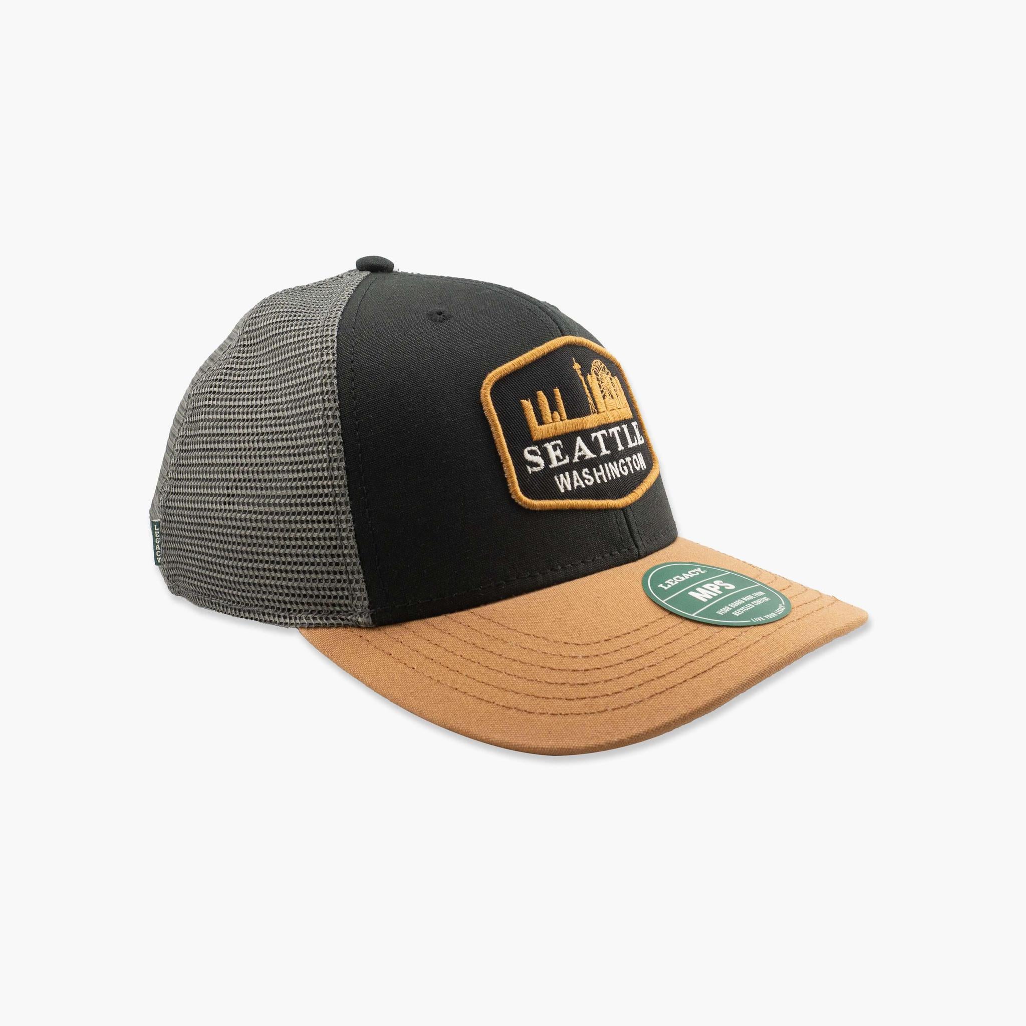 Skyline Practice Black/Caramel/Dark Grey Seattle Trucker Hat - Image 2