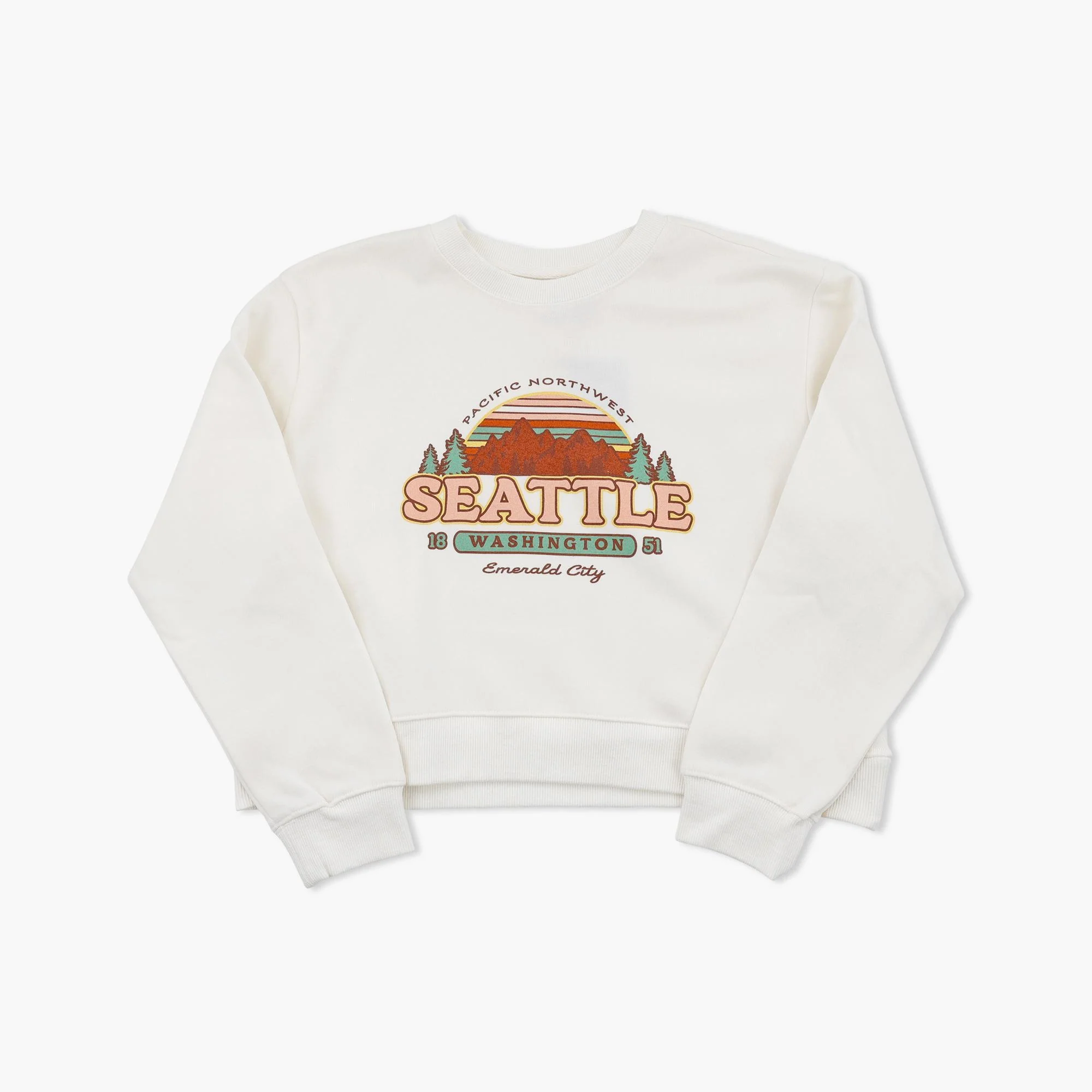 Struck Me Fancy Ivory Seattle Womens Crewneck
