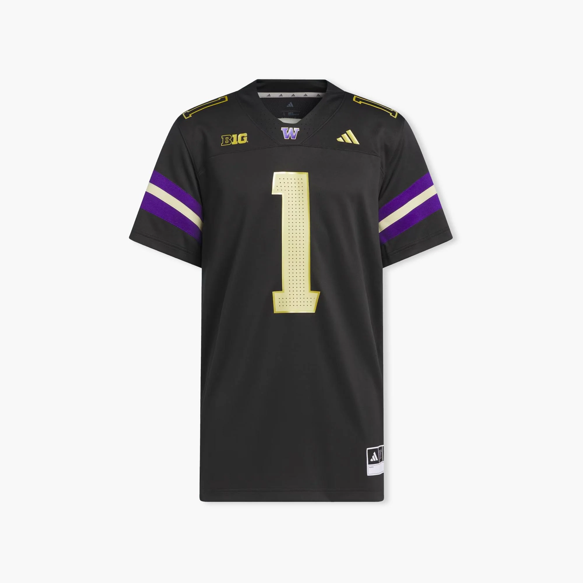Washington Huskies Adidas 2025 Blackout Alternate Jersey