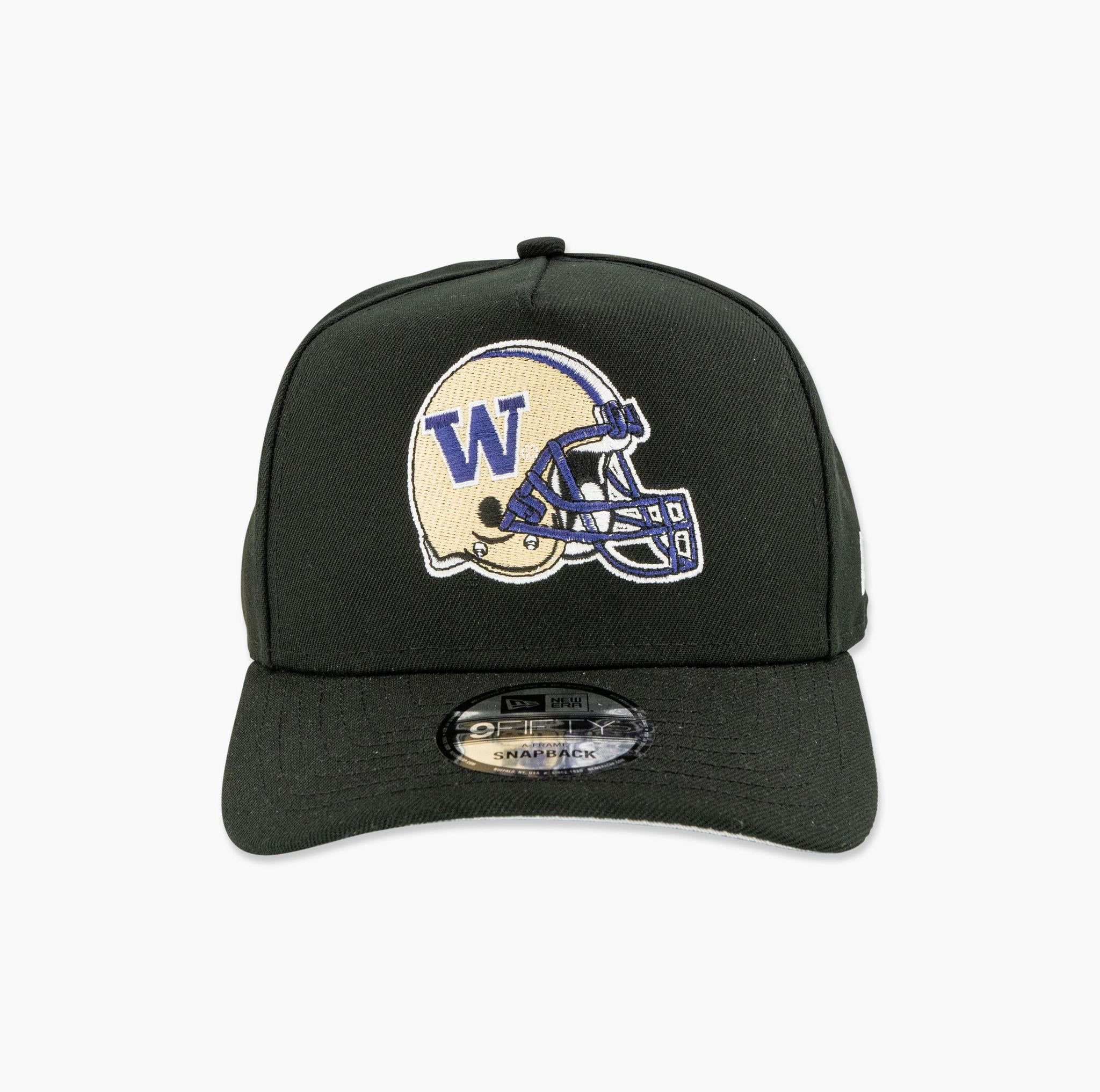 Washington Huskies Black Helmet A-Frame Snapback