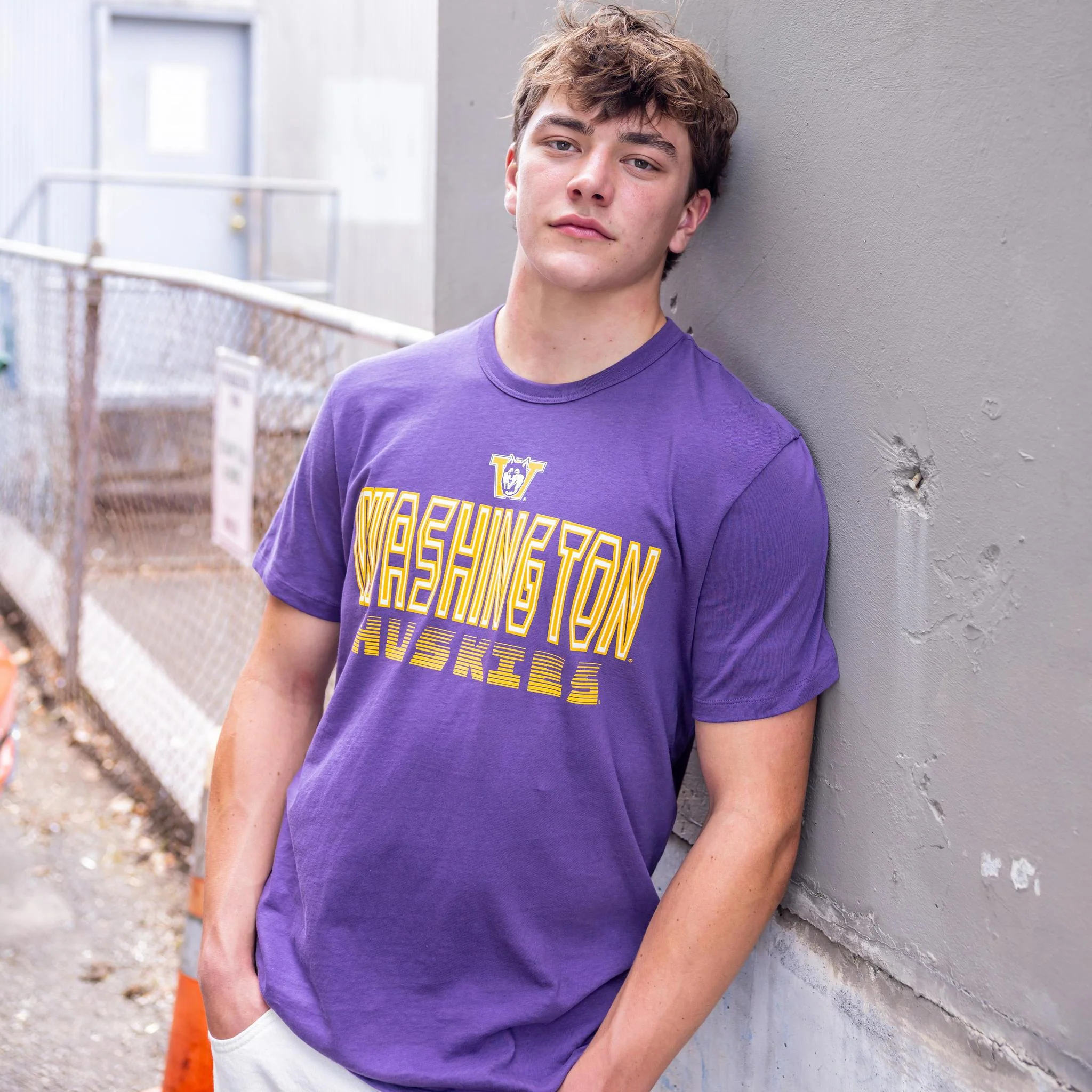 Washington Huskies Byline Regent Purple Franklin T-Shirt - Image 2