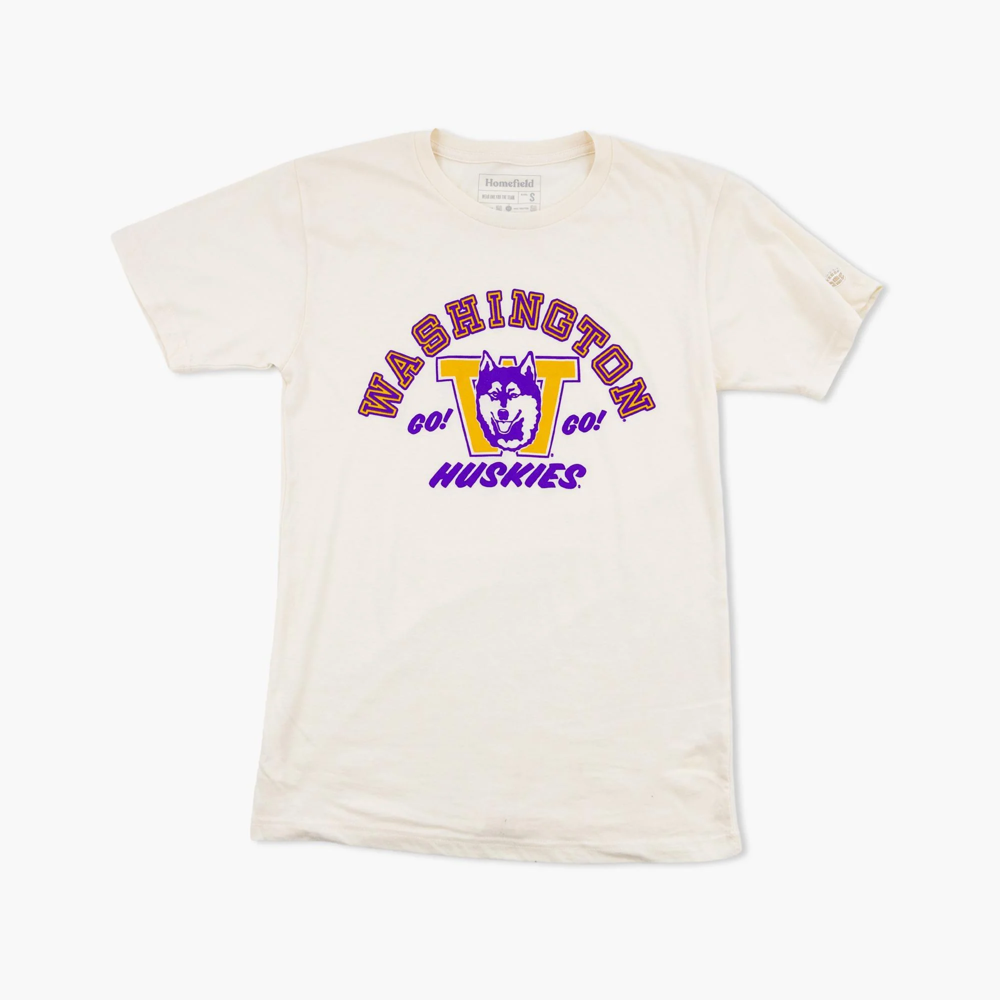 Washington Huskies Cheer On Cream T-Shirt