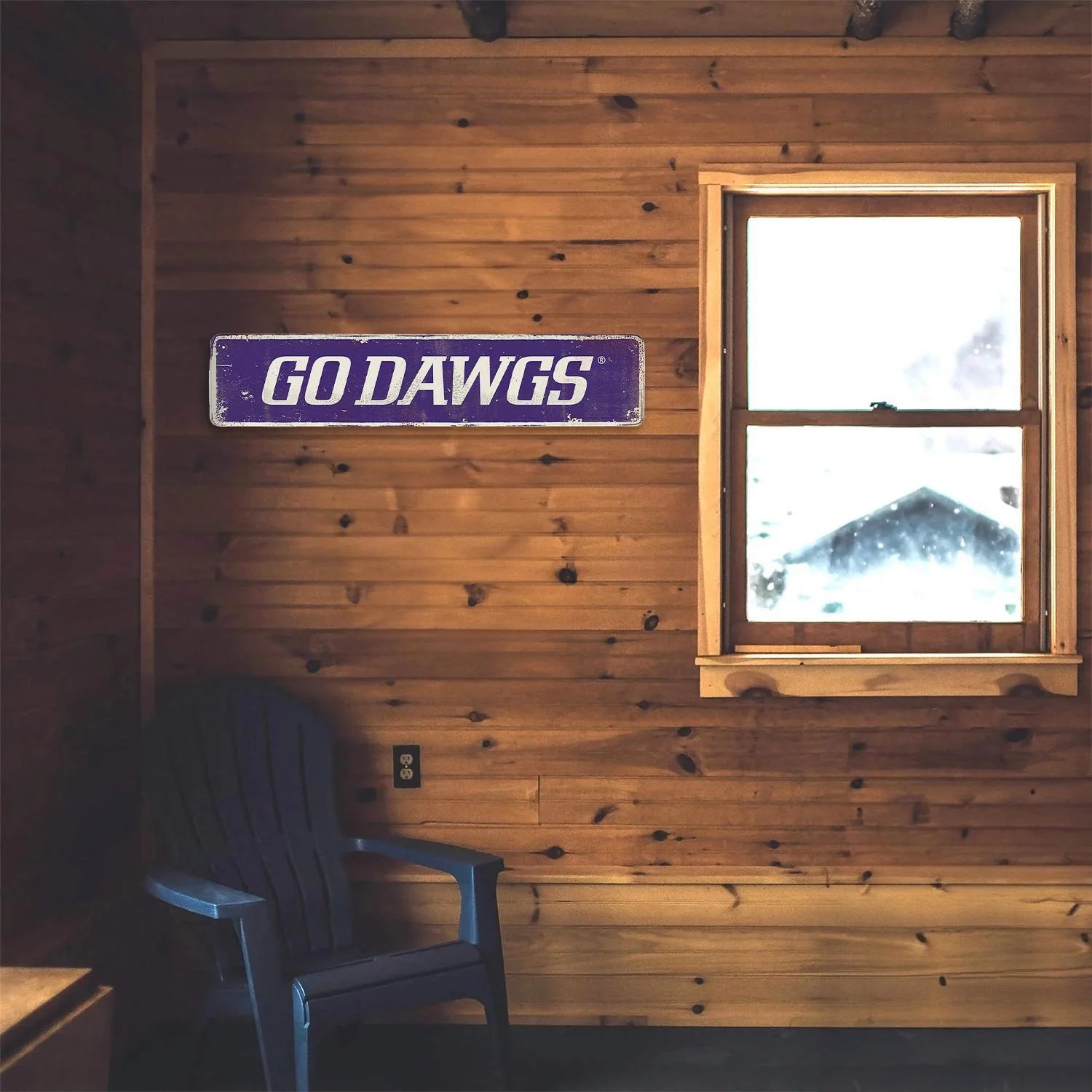 Washington Huskies: Go Dawgs - Hardboard Plaque - Image 2