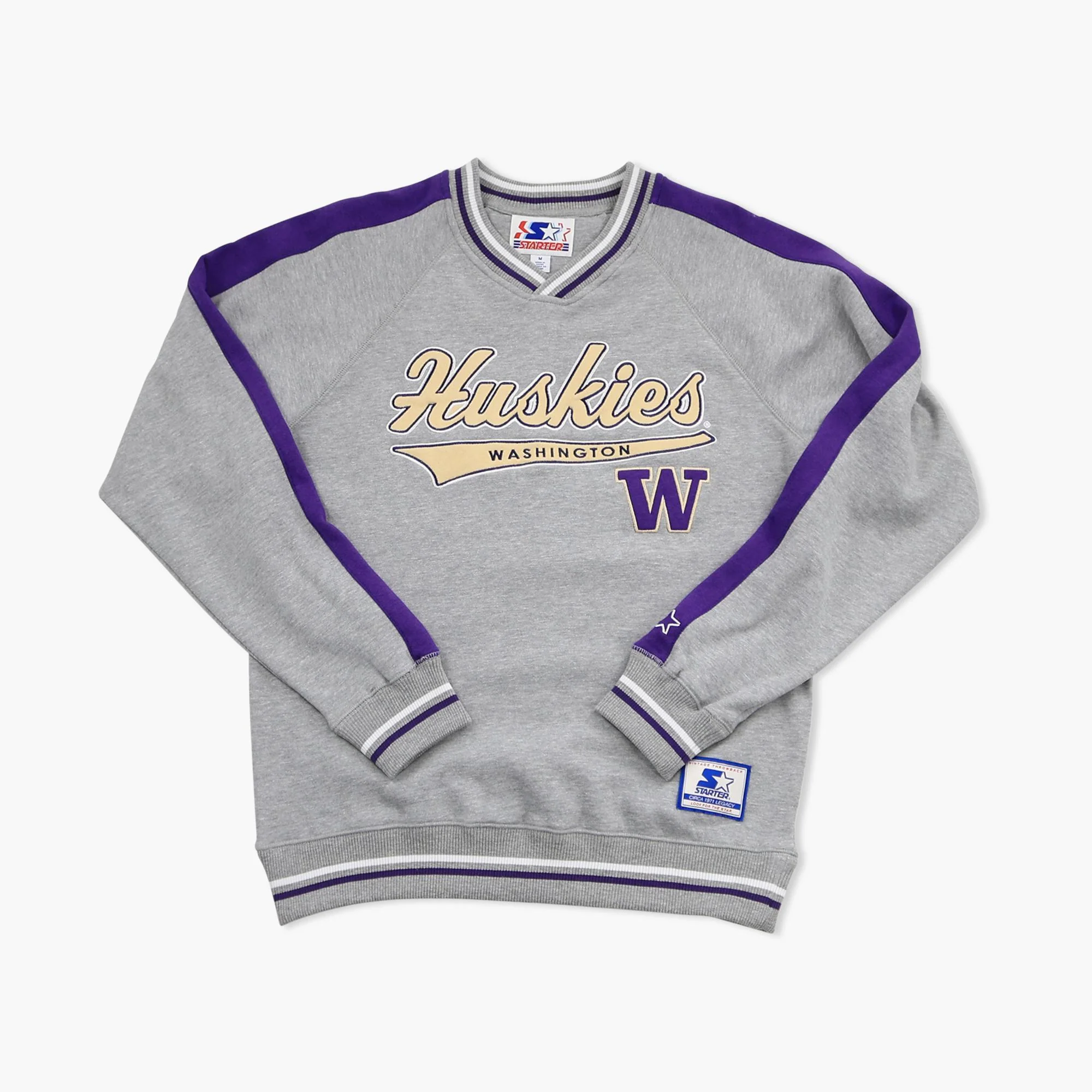 Washington Huskies Grey Bleachers Script Crewneck
