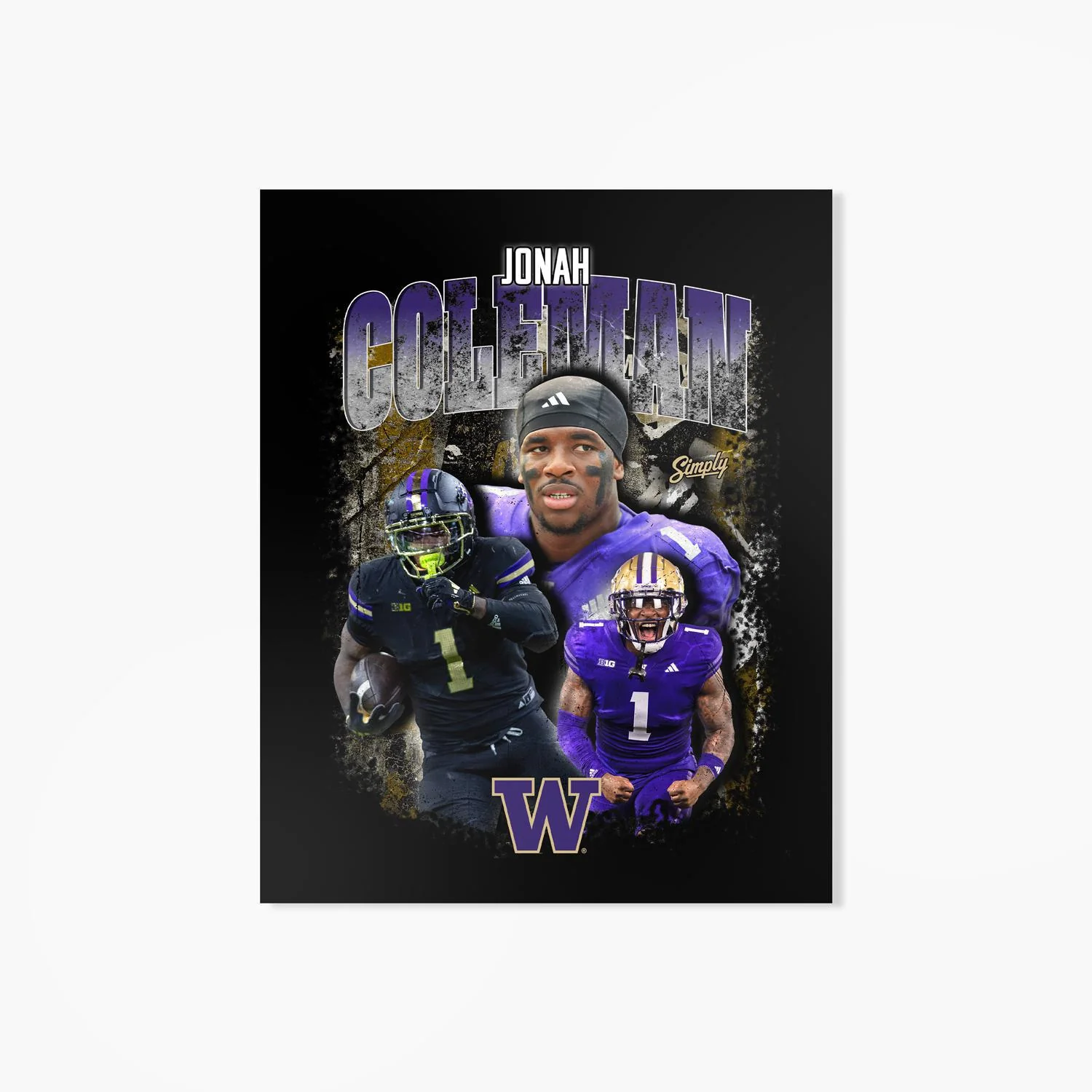 Washington Huskies Jonah Coleman Montlake Icon Photo Print