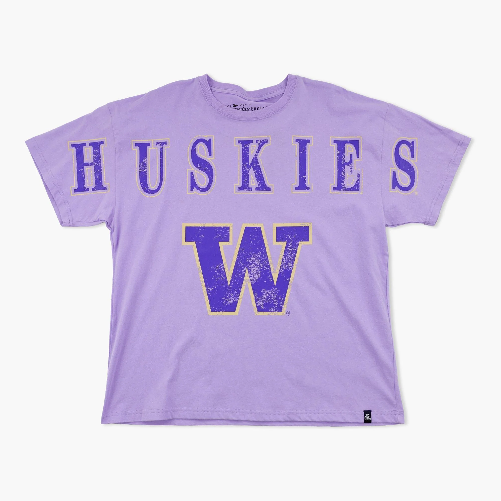 Washington Huskies Lavender Split Oversized Women's T-Shirt