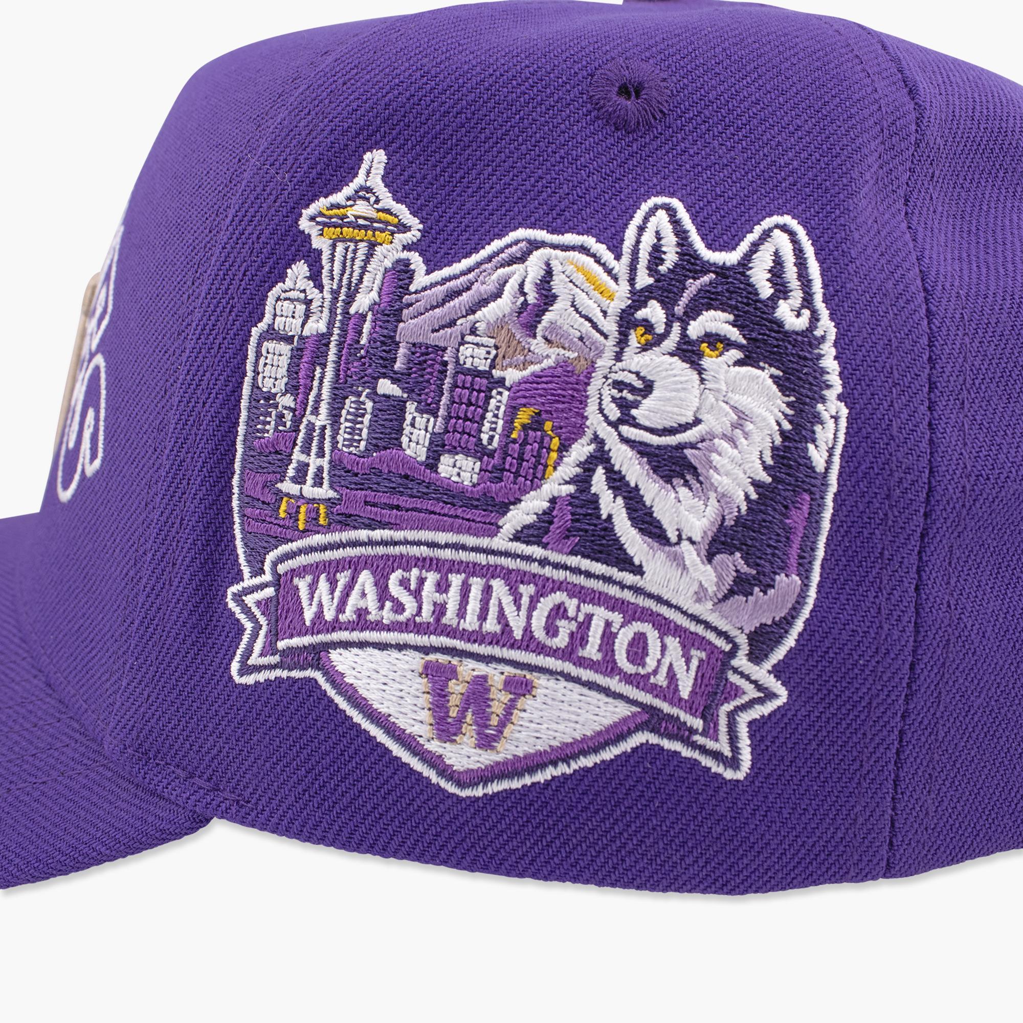 Washington Huskies Purple Block Text Dawg Pack Snapback - Image 4