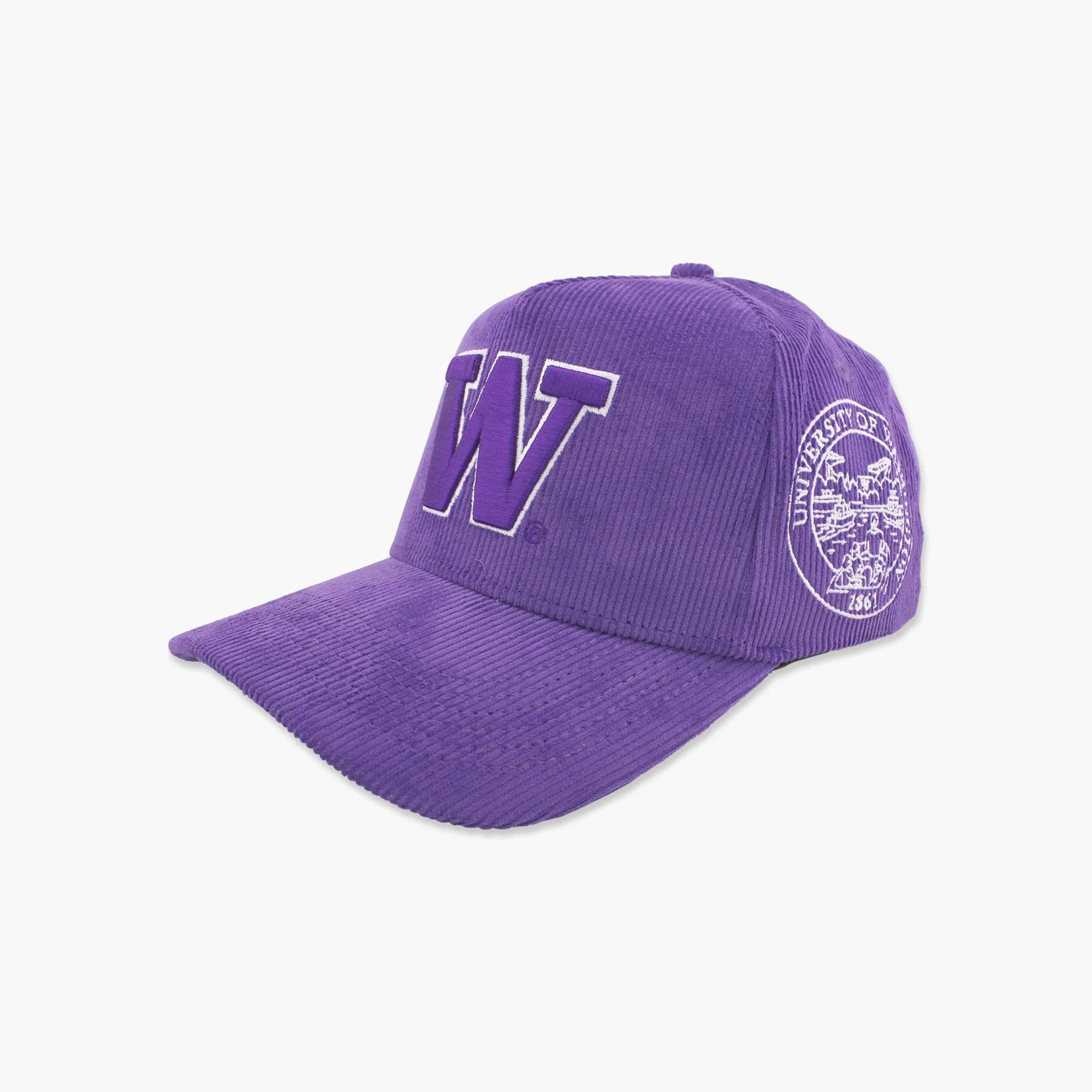 Washington Huskies Purple Corduroy State Badge Snapback - Image 2