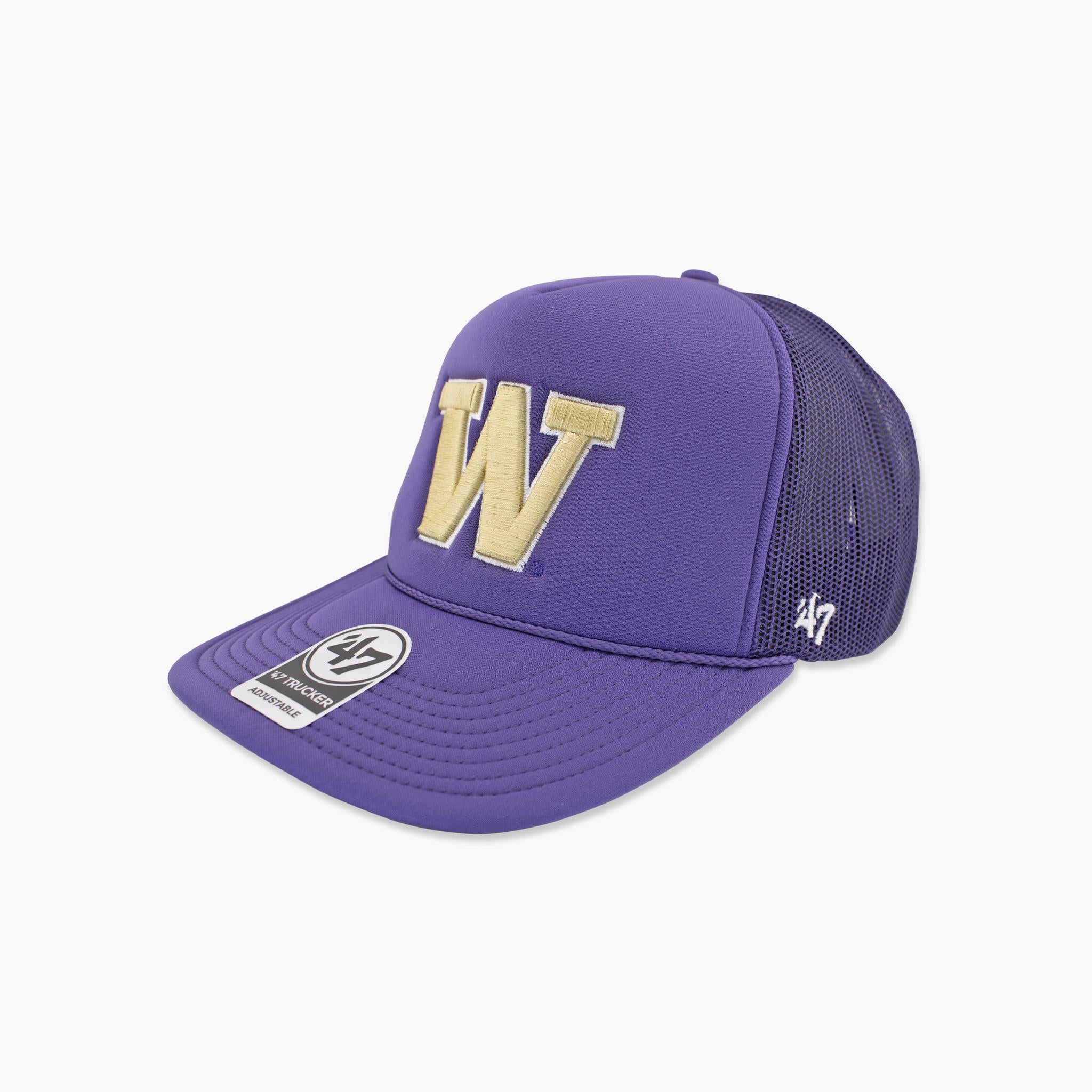 Washington Huskies '47 Brand Purple Foam Trucker Hat - Image 2