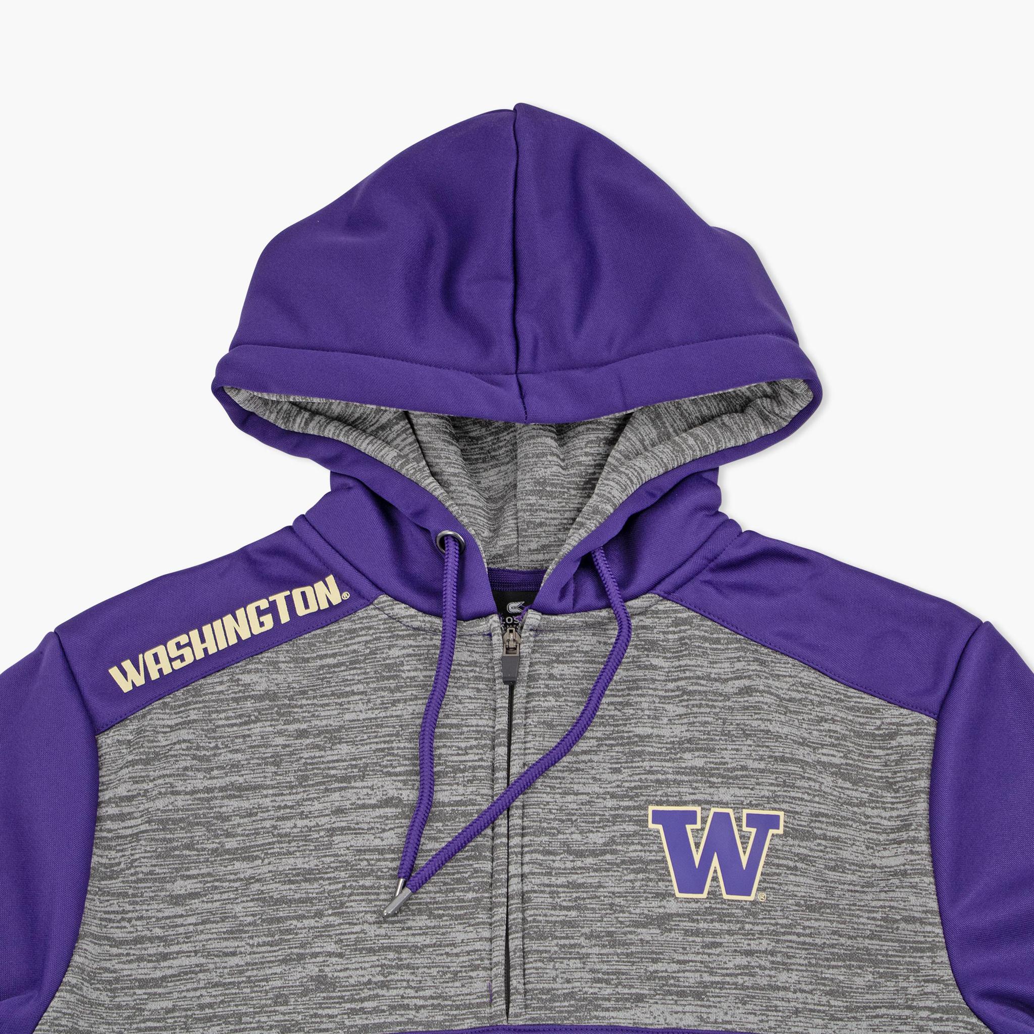 Washington Huskies Purple Pulse 1/4 Zip Hoodie - Image 2