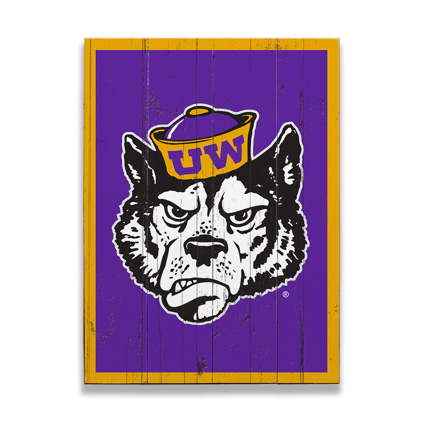 Washington Huskies: Sailor Dawg - Wood Plank Wall Art
