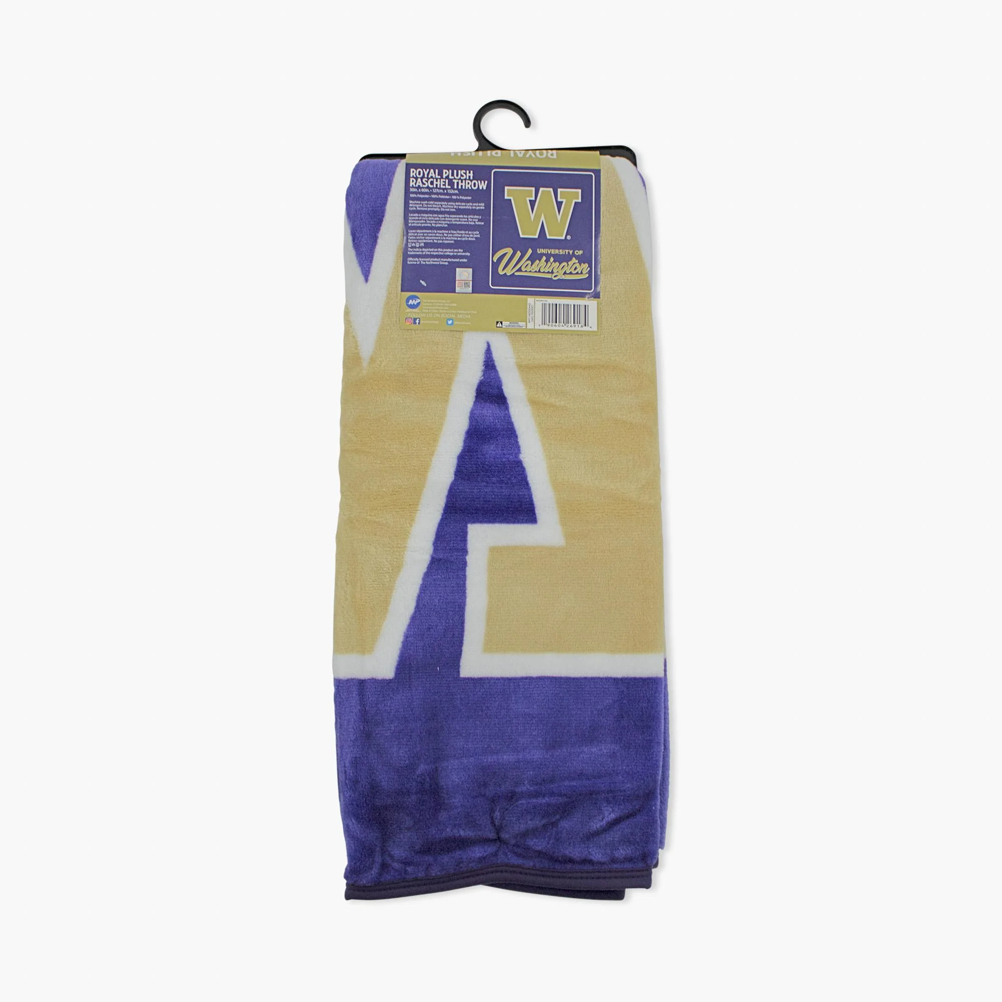 Washington Huskies Signature Raschel 50"x60" Blanket - Image 3