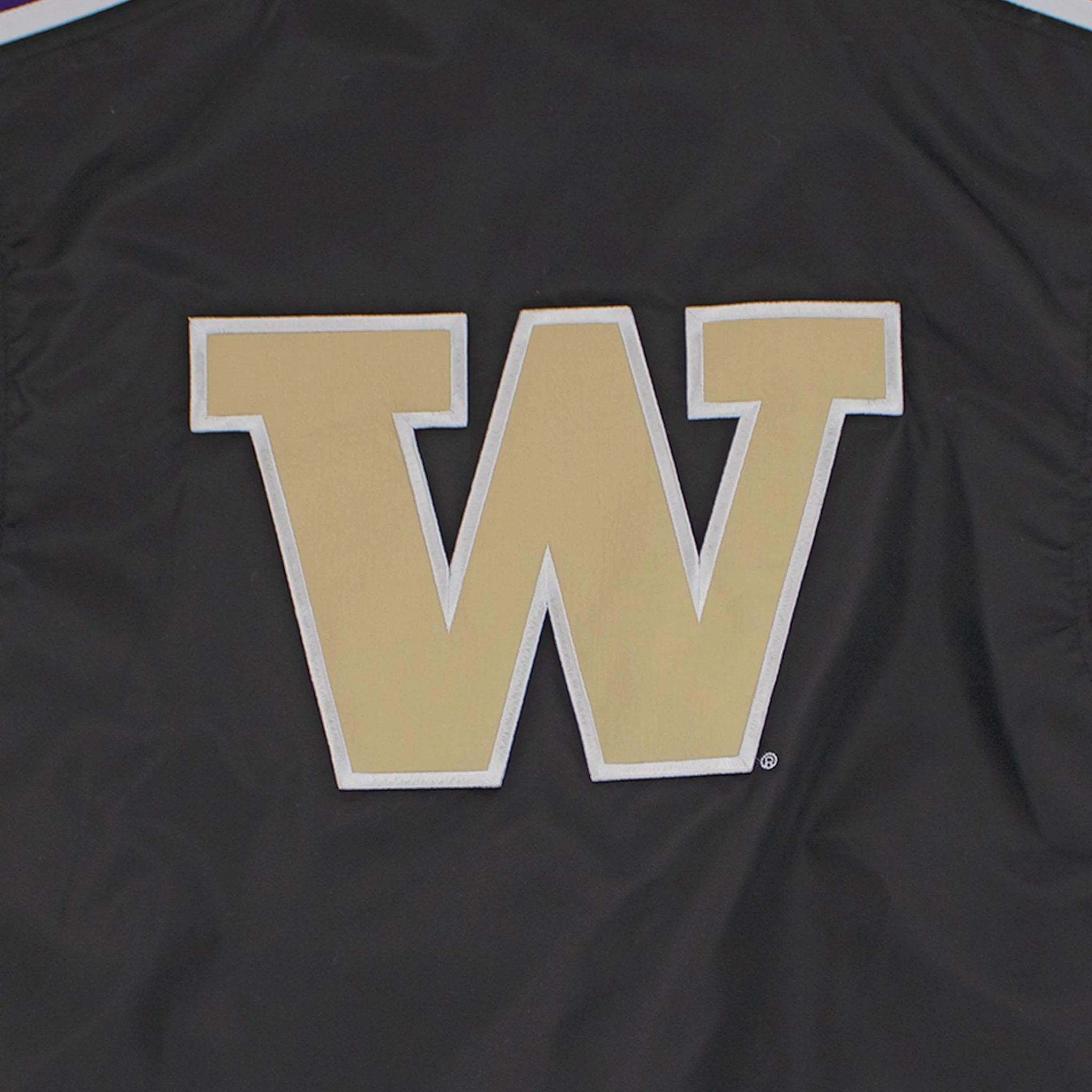 Washington Huskies Starter Black Nylon Jacket - Image 4