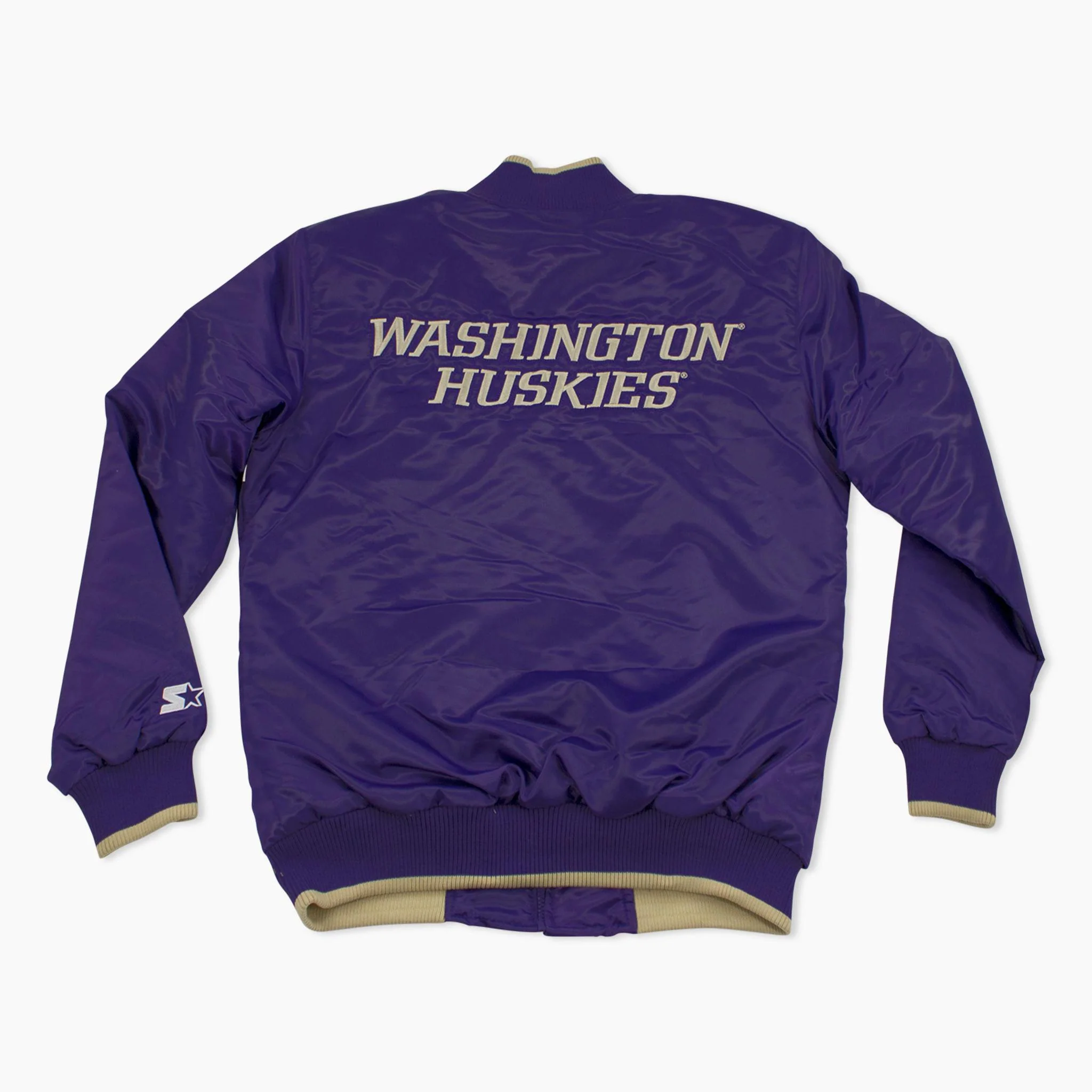 Washington Huskies Starter Striped Lightweight Satin Jacket - Image 2