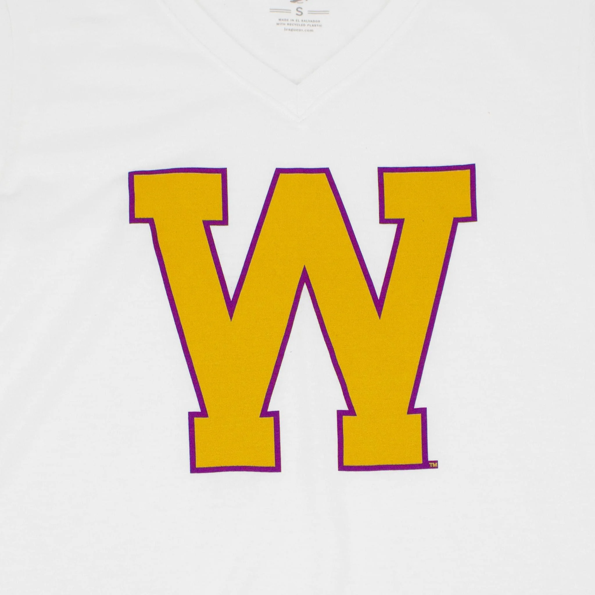 Washington Huskies White Retro Logo Women's T-Shirt - Image 2